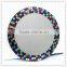 Glass decorative handmade crystal mosaic oval dubai bathroom mirror cabinet