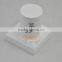 Square And Cylinder Spray Paint White MDF Display Stand With Logo