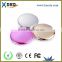 round rechargeable battery power bank with mirror for woman makeup