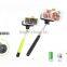 Super hot mobile selfie stick with wireless selfie shutter stick for iphone selfie stick with bluetooth certification