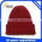 Fashion custom plain winter red knitted beanie hat                        
                                                                                Supplier's Choice
