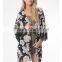 Wholesale floral printed kimono top in Guangzhou