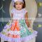 wholesale high quality ruffle flower decoration baby girl summer outfit