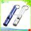 ourdoor use aluminium metal whistle /camping sport whistle/ whistle with key chain