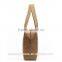 Ultra Light Cotton/Canvas Lining Kraft Paper Travel Shoulder Bag With Zipper Closure