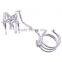 New Fashion Jewelry Hot Sale Silver Plated Chain Two Finger Rings