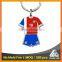 China Supplier blank souvenir jersey custom printed two sided key holder