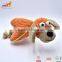plush dog squeaky rope fish toy eco friendly