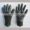 Black nitrile 3/4 coated gloves with 13G knit liner