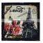 Retro Wood Frame Jute Wall Printing