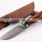 OEM Damascus blade material hunting knife with Red sandalwood handle