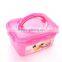 10L Clear Plastic Food Storage Box with Dividers and Handle Wholesale