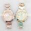 fashion stainless steel geneva roman numeral oversize bracelet watch