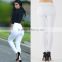 Alibaba China 2016 Summer Fashion Women White Narrow Bottom Denim Pants Ladies Cheap Pencil Skinny High Waist Jeans Wholesale
