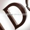 Back lighted metal stainless steel 3d alphabet mirror letters