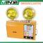 Yellow twinspot wall mounted led fire emergency light