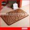 fashion flowers shaped Plain color memory foam door mat bathroom carpet