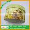 Round Christmas Storage Box Xmas Light the Bible Book Storage Oval Paper Mache Box