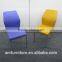 Comfortable Modern Design Pvc Seat Power Coating White Legs Dining Chairs