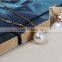 Akoya AAA perfect round natural pearl pendant 7.5-8mm 18k golden pearl pendants