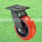 Red PU And PP Wheel Heavy Duty Fixed Industrial Caster Wheel