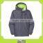 custom men's grey heavy waterproof nylon jacket