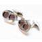 New best sell design oval metal cufflinks stripe cuff link