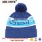 OEM cheap acrylic custom jacquard winter hat knitted logo