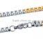 316L stainless steel chain, new design gold and steel fashion chain jewelry