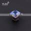 1 inch square oil rubbed bronze blue glass knobs for cabinets