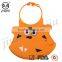 Lovely Carton Waterproof Soft Silicone Baby Bib With Food Pocket