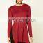 Long Sleeve Sexy Side Split design Women tops 2016 ,Images Of Ladies Casual tops