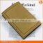 Yellow leather and metal material credit card case with printing logo