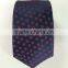 Men's red/navy 100% silk tie with flower design