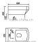 water cistern hidden type rectangular ceramic WC