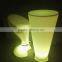 Fashion commercial Beautiful Lighitng plastic high LED bar stools with 16 colors change by remote control