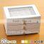 Modern Portable Necklace Ring Storage Cabinet Three Drawer Wooden Jewelry Box