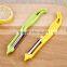 Factory price PP handle stainless steel blade brush shape potato peeler