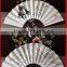 Chinese bamboo silk hand fan with custom's logo