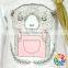 Cute Bear Printed Baby Girls Children Clothing Set Kid Girls Wholesale Boutique Clothing Organic Cotton Baby Clothing