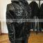Stock winter fleece hood pu leather men jacket fur linning