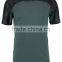 MGOO New Design Dry Fit Sportwear Gym T-shirt Men Muscle Fitness Color Block T Shirt