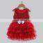 Girls Party Dresses Red Baby Kids Halloween Chiffon Princess Dress With Bow Children Hot Seller GD30828-7