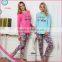 New L/S tops+ legging100%viscose fancy printing summer pajamas plus size design women minion pyjamas