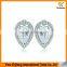 Jewelry Sterling Silver Cubic Zirconia Earring Water Droplets Brass Platinum