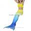 Swimmable Mermaid Tail Costume Swimsuit for Girls Kid Swimming with Bathing Bikini Set