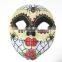 Onbest masquerade silvery luxury half skeleton mask halloween and carnival mask for adult
