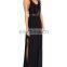 CHEFON Women black sexy party maxi dresses