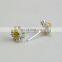 Tiny Charming Daisy Flower Earrings 925 silver Stud