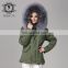 New Collections Winter Fur Coats Fox Army Jacket Women Outwear Parka